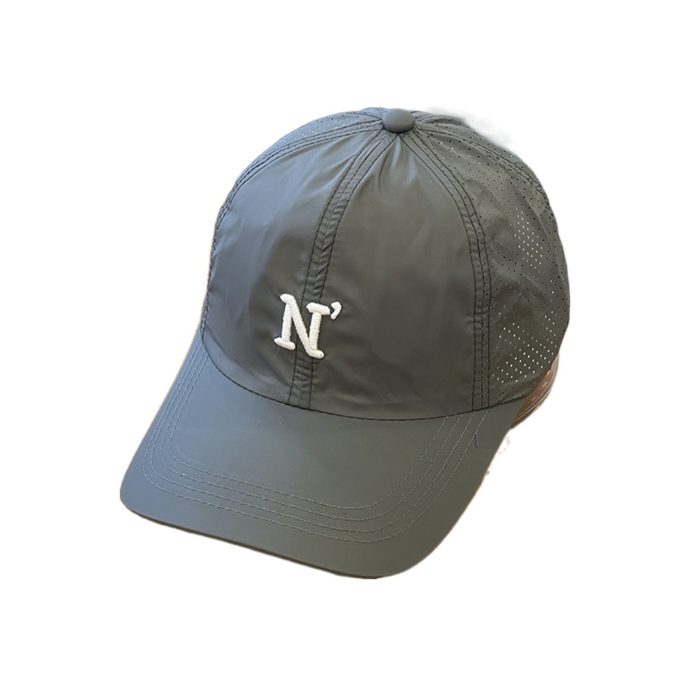 Embroidery Letter N - หมวกเบสบอลปักลายตัวอักษร N แห้งเร็ว ป้องกันแสงแดด หมวก Snapback