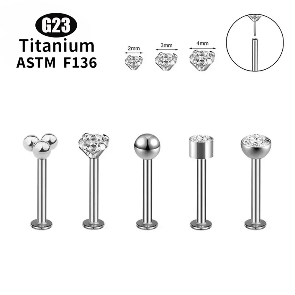 Embroidery Lips - ASTM F136 ไทเทเนียม Push Pin 5A