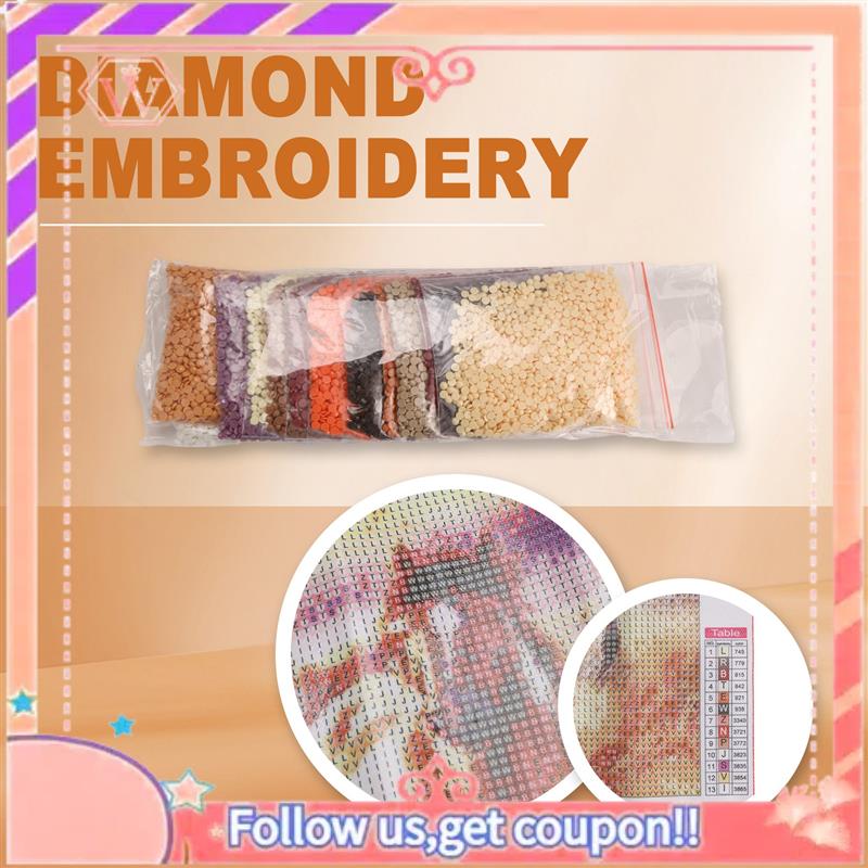 Embroidery Running Stitch - อัพเกรดเต็มเจาะเพชร DIY เพชรภาพวาด Run ม้าเพชรเย็บปักถักร้อยข้ามตะเข็บ Rhinestone