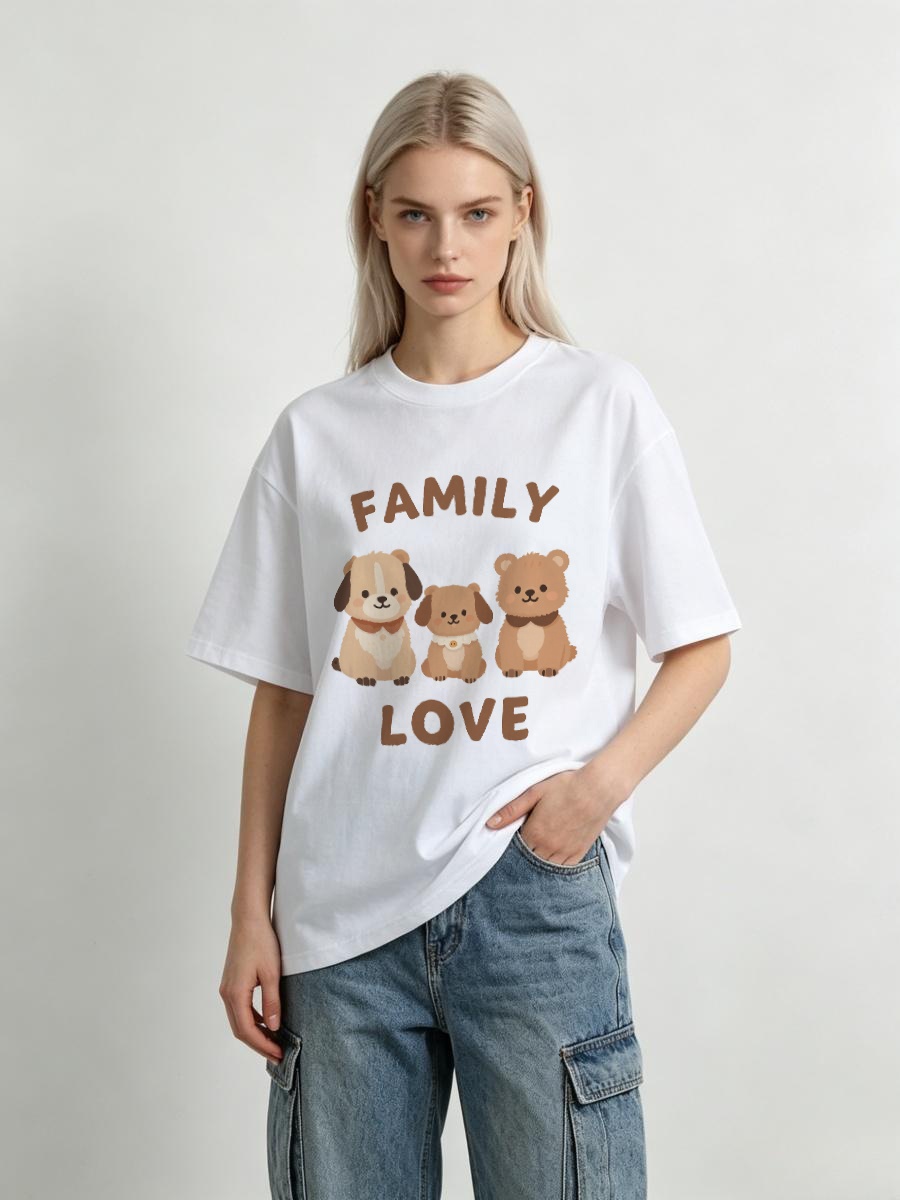 Embroidery Running Stitch - เสื้อยืดผู้หญิง แฟชั่นสไตล์สปอร์ต ทันสมัย ใส่สบาย ใช้ได้ทุกวัน วัสดุคุณภาพดี