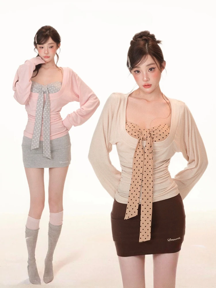 ชุดเซ็ตสองชิ้นสไตล์ Y2K: เสื้อ - Embroidery A บทวิจารณ์และราคา