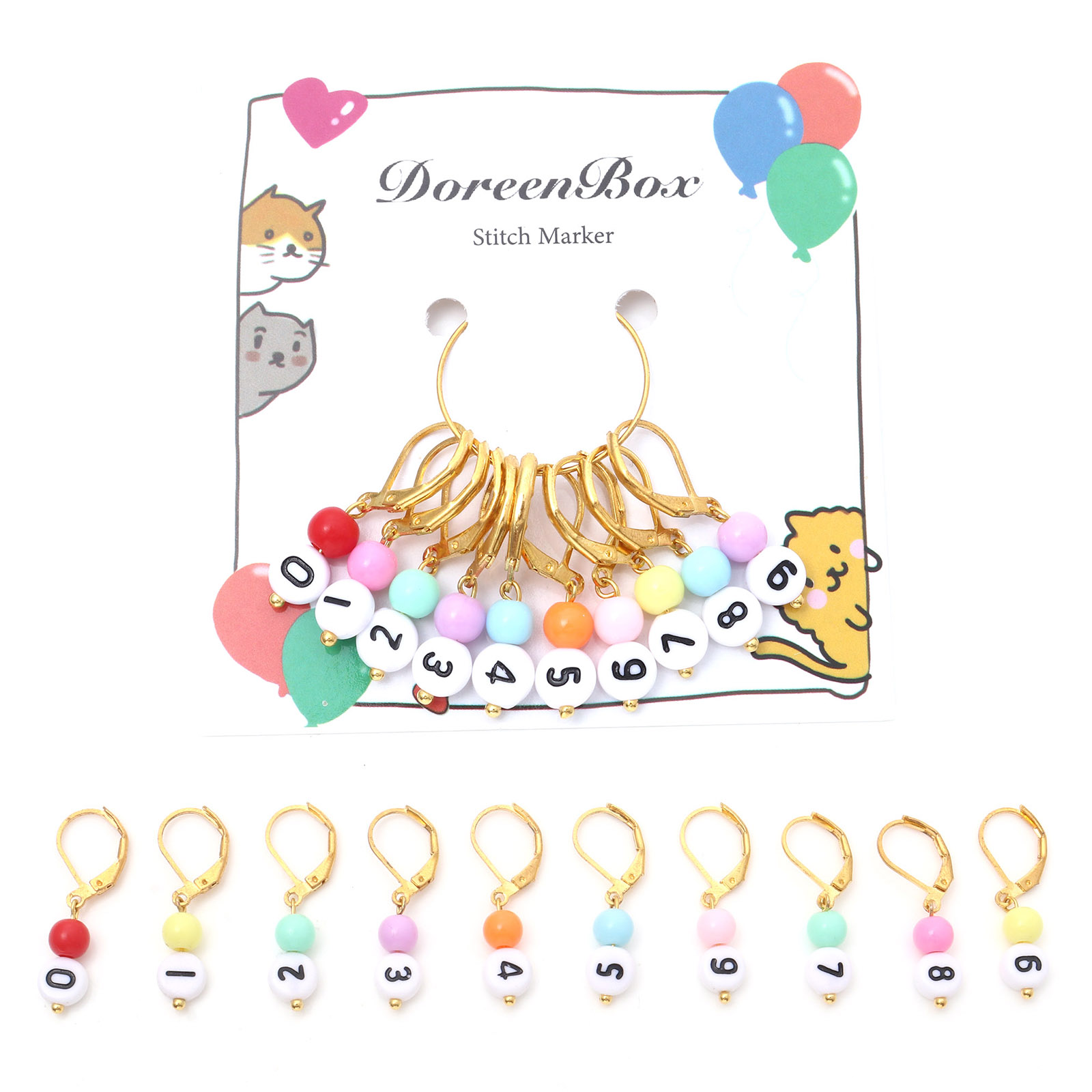 1ชุด (10ชิ้น/เซ็ต) ทองแดงและอะ - Stitch Marker Ring บทวิจารณ์และราคา