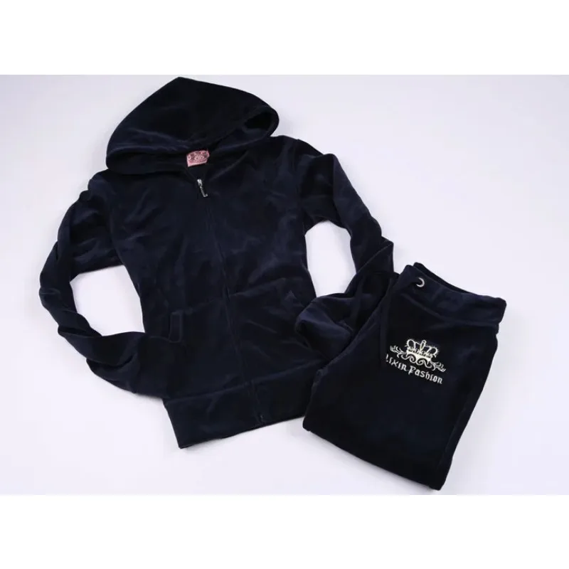 JC ชุดวอร์มผู้หญิงกำมะหยี่แบรน - Embroidery Motif บทวิจารณ์และราคา