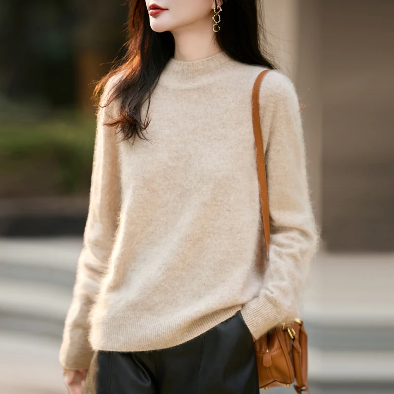 เสื้อสเวตเตอร์คอสูงขนฟูสำหรับผ - Embroidery A บทวิจารณ์และราคา