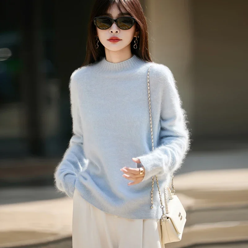เสื้อสเวตเตอร์คอสูงขนฟูสำหรับผ - Embroidery A บทวิจารณ์และราคา