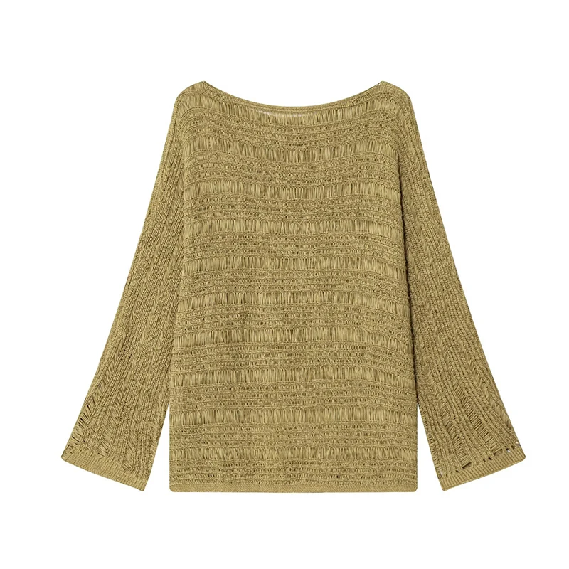 เสื้อสเวตเตอร์ถักคอเรือสไตล์วิ - Embroidery A บทวิจารณ์และราคา