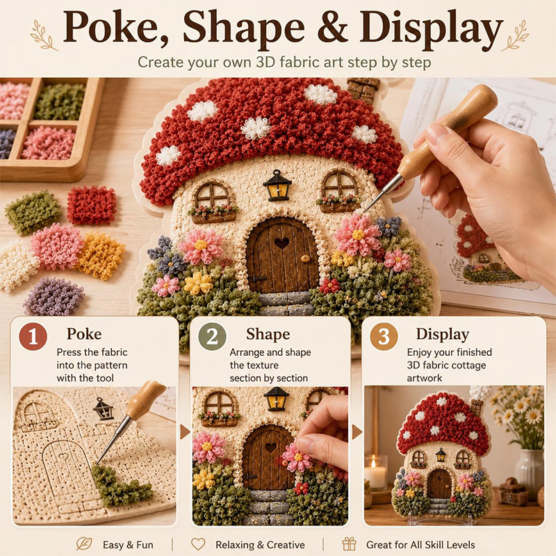 ชุดงานฝีมือ DIY บ้านเห็ด 3 มิต - Embroidery A บทวิจารณ์และราคา