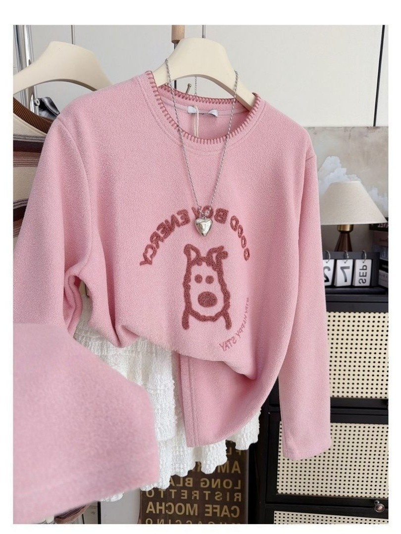 เสื้อยืดปักลายการ์ตูนเกาหลี โอ - Embroidery Letter N บทวิจารณ์และราคา