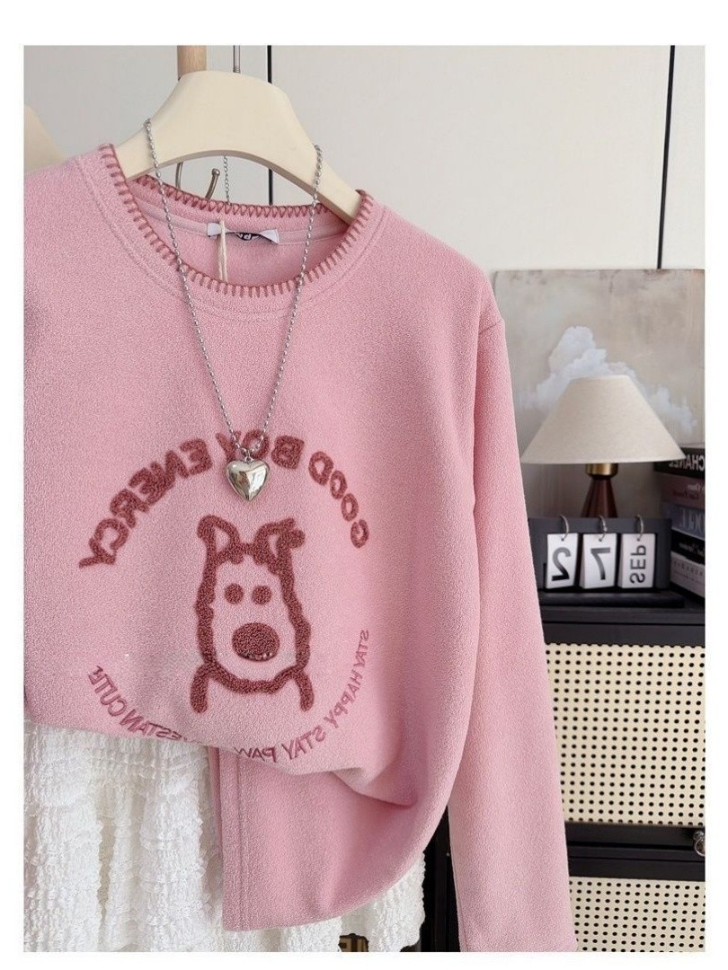 เสื้อยืดปักลายการ์ตูนเกาหลี โอ - Embroidery Letter N บทวิจารณ์และราคา