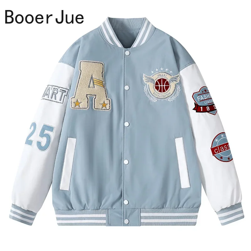 เสื้อแจ็คเก็ตสตรีทแวร์สำหรับผู - Embroidery Letter N บทวิจารณ์และราคา