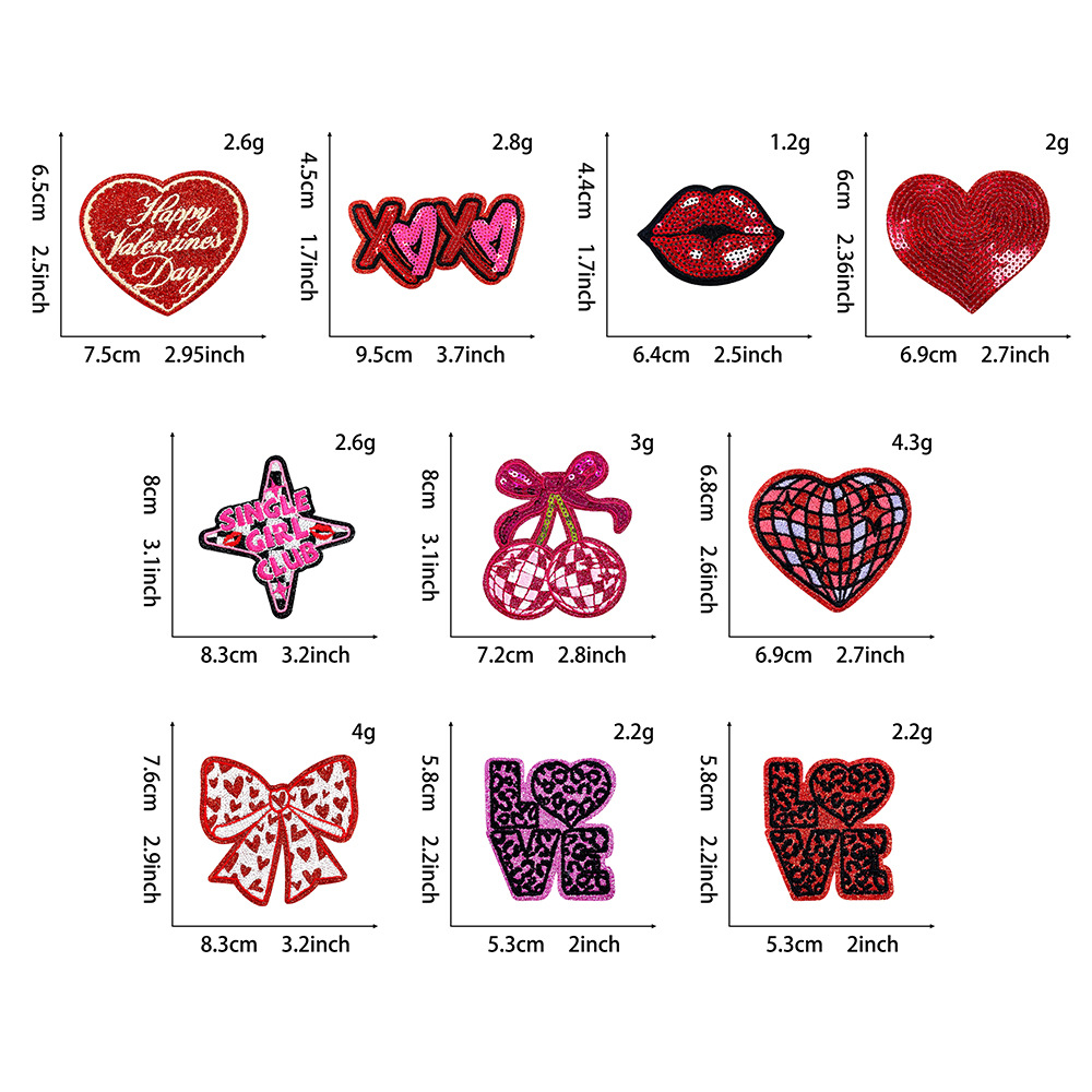 แพทช์รีดติดเสื้อผ้าลายวาเลนไทน - Embroidery Lips บทวิจารณ์และราคา