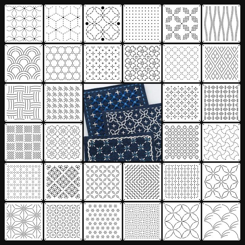 แม่แบบงานปักซาชิโก 9/32 ชิ้น ล - Embroidery Motif บทวิจารณ์และราคา
