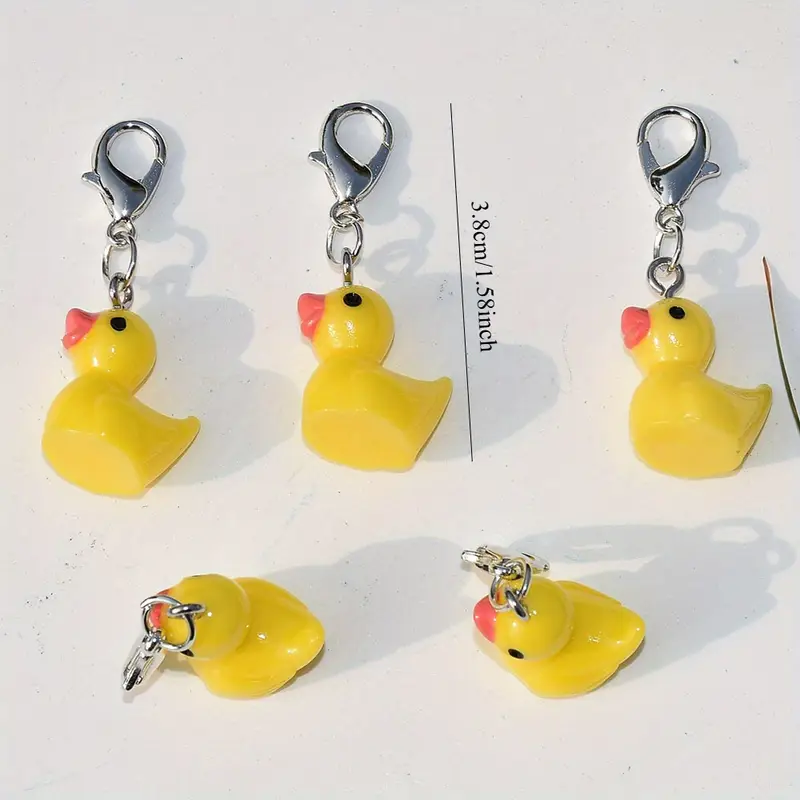 5pcs Lobster Clasp เรซิ่นเป็ดจ - Stitch Marker Ring บทวิจารณ์และราคา