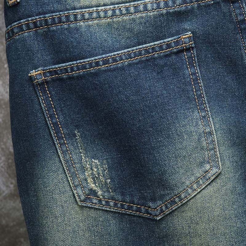 กางเกงยีนส์ขาสั้นผู้ชายสไตล์ยุ - Embroidery Motif บทวิจารณ์และราคา