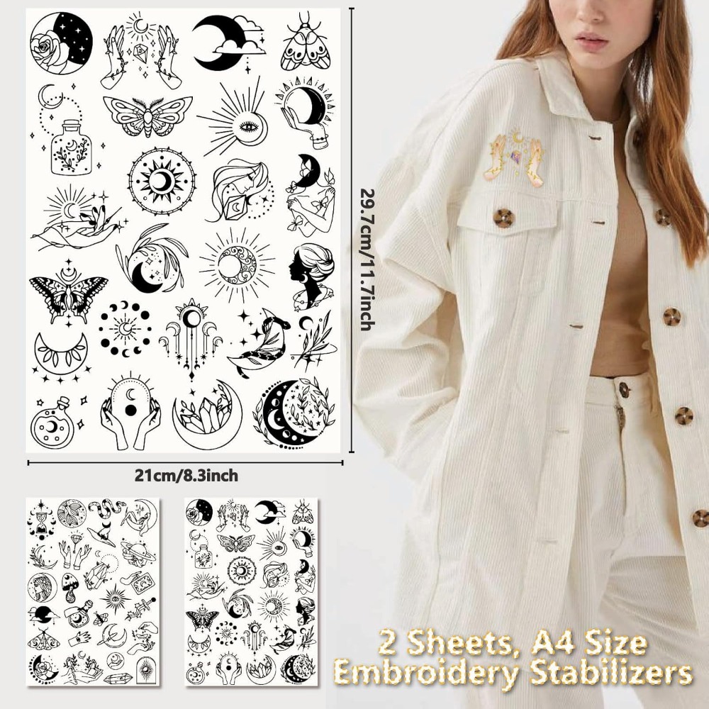 51 ชิ้น Boho Moon Sun น้ําเย็บ - Embroidery Motif บทวิจารณ์และราคา