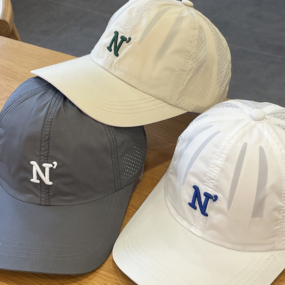 หมวกเบสบอลปักลายตัวอักษร N แห้ - Embroidery Letter N บทวิจารณ์และราคา